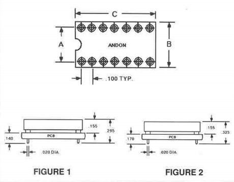 ANDON 200℃封閉框架ICDIP插座，不帶支架